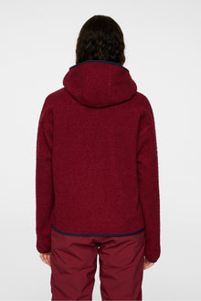 Women | Delise Pile Hoodie | Cabernet