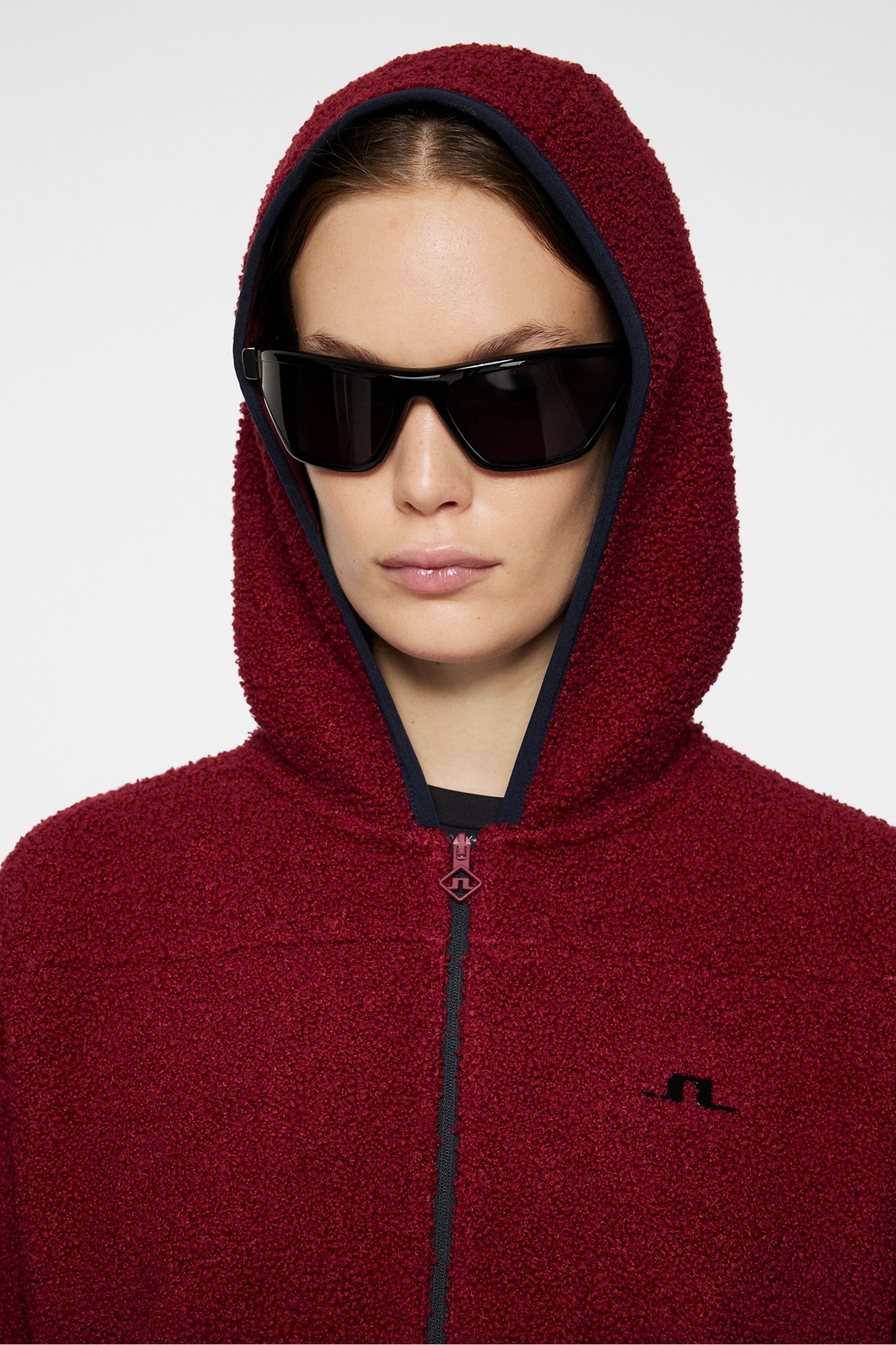 Women | Delise Pile Hoodie | Cabernet