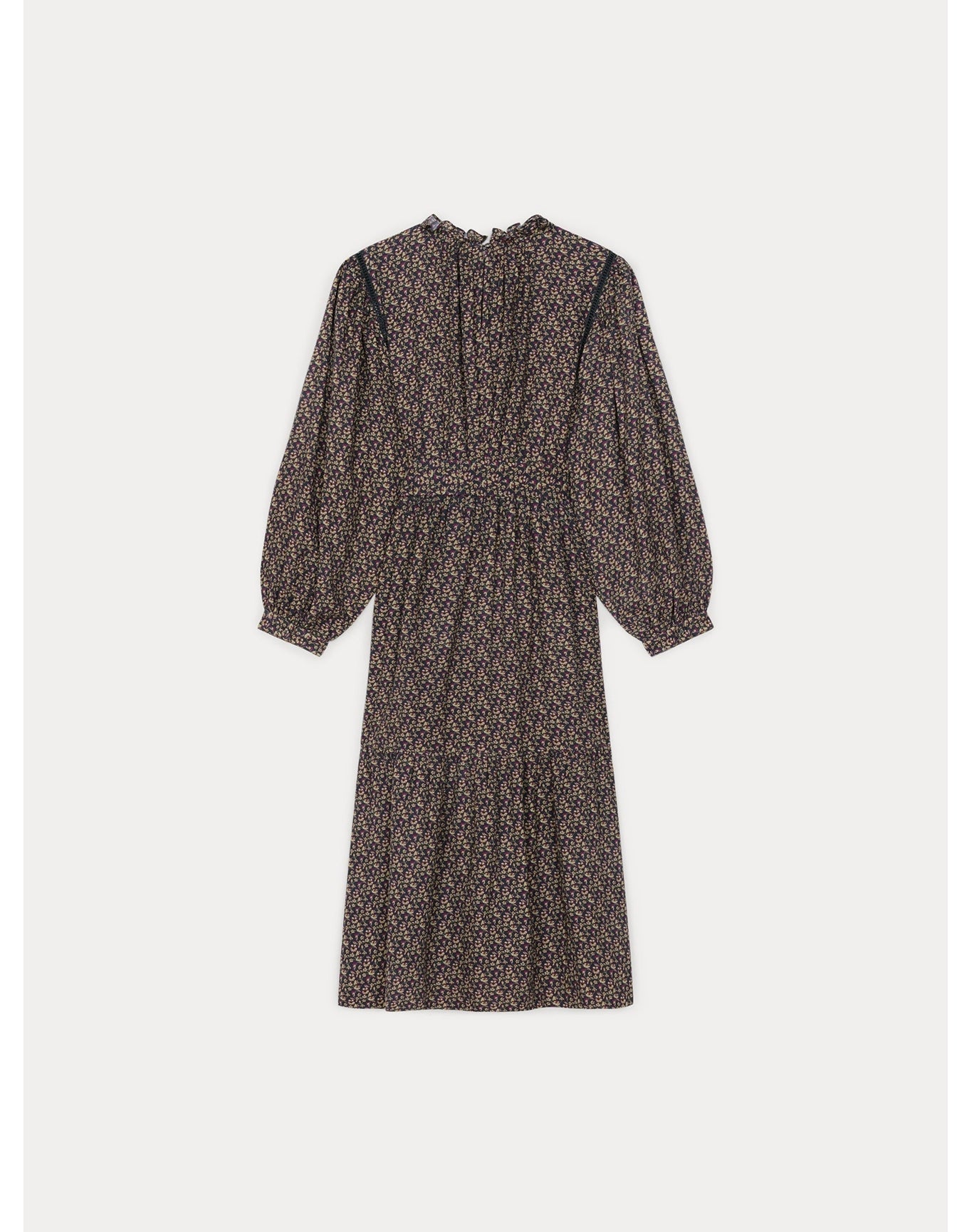 Women | Helena Dress Petrole Flowers | Brown