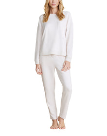 Women | MC Brushed Fleece Sweater Mix Tapered Pant | Sand Dune