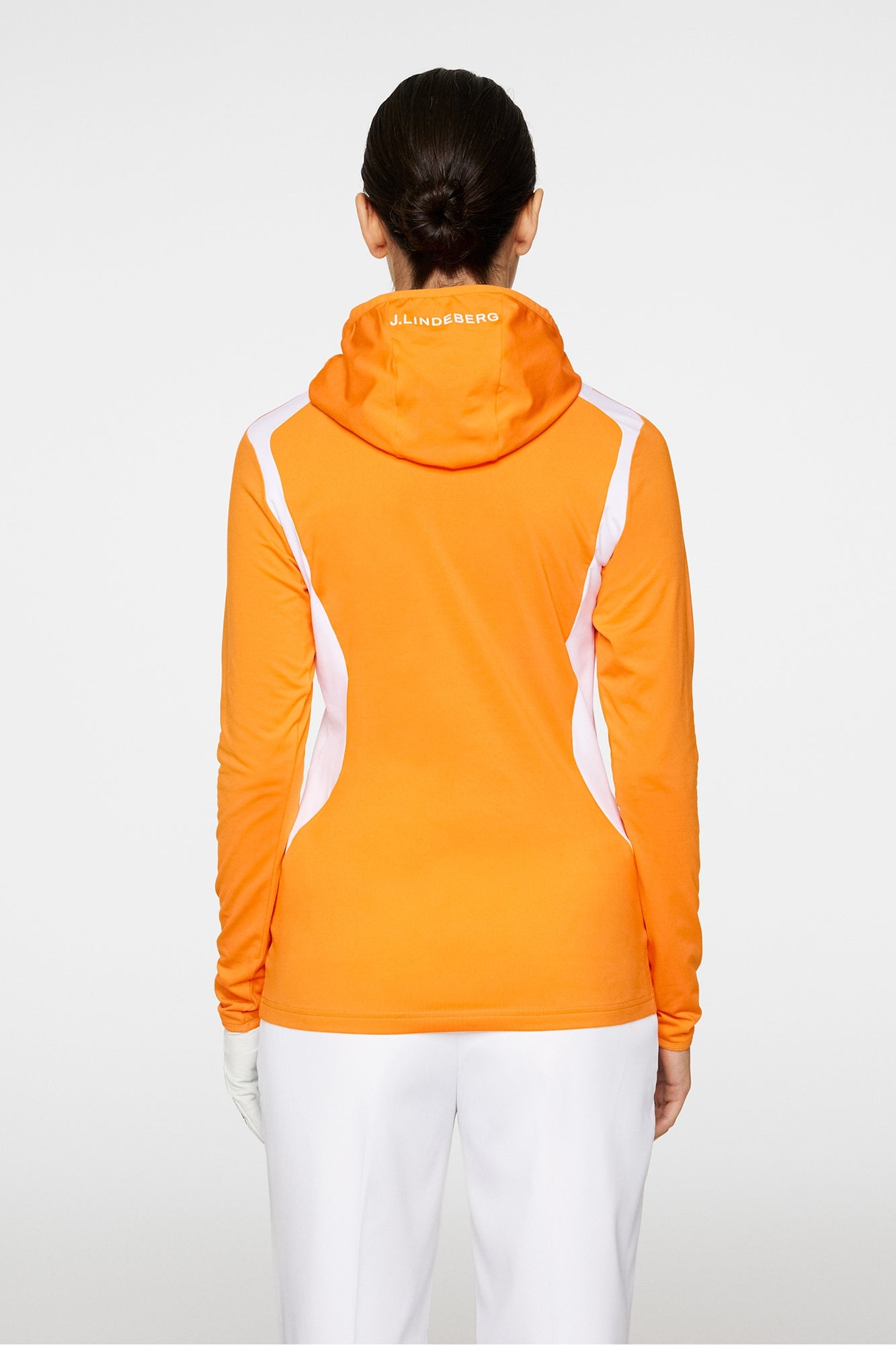 Women | Mae Quarter Zip Hood | Persimmon Orange
