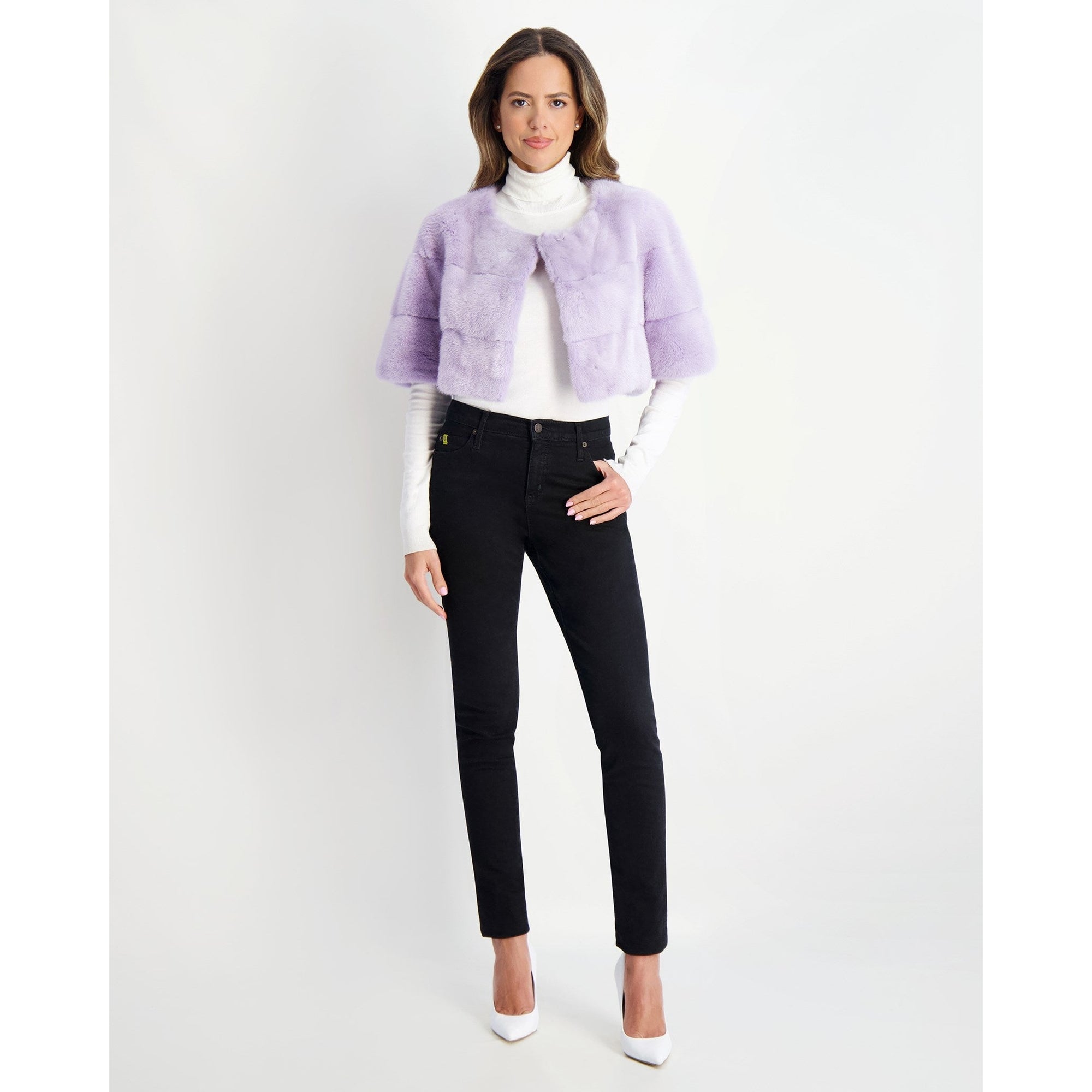 Women | Mink Bolero | Violet