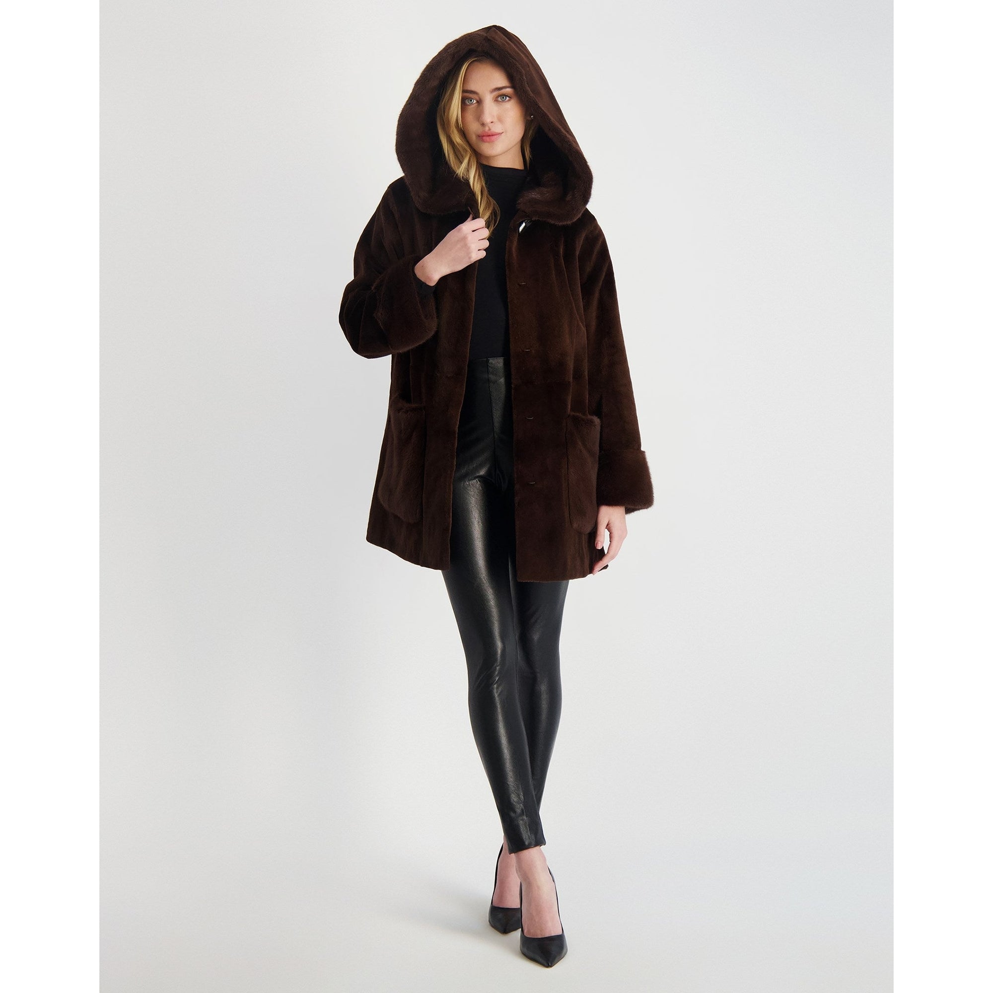 Women | Mink Parka | Chocolate