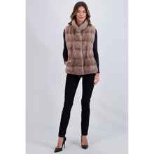 Women | Mink Vest | Smoky Rose