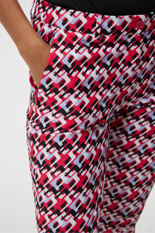 Women | Pia Print Pant | JL Micro Bridge Rose Red