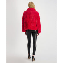 Women | Reversible Mink Jacket | Royal Red