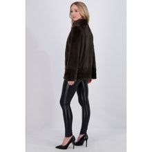 Women | Sheared Mink Jacket | Olive Green