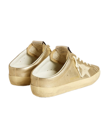 Women | Super-Star Wo Sabot Gold Metallic Leather | Platinum x Cream
