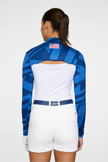 Women | Sylvie Compression Top | Us Golf Blue