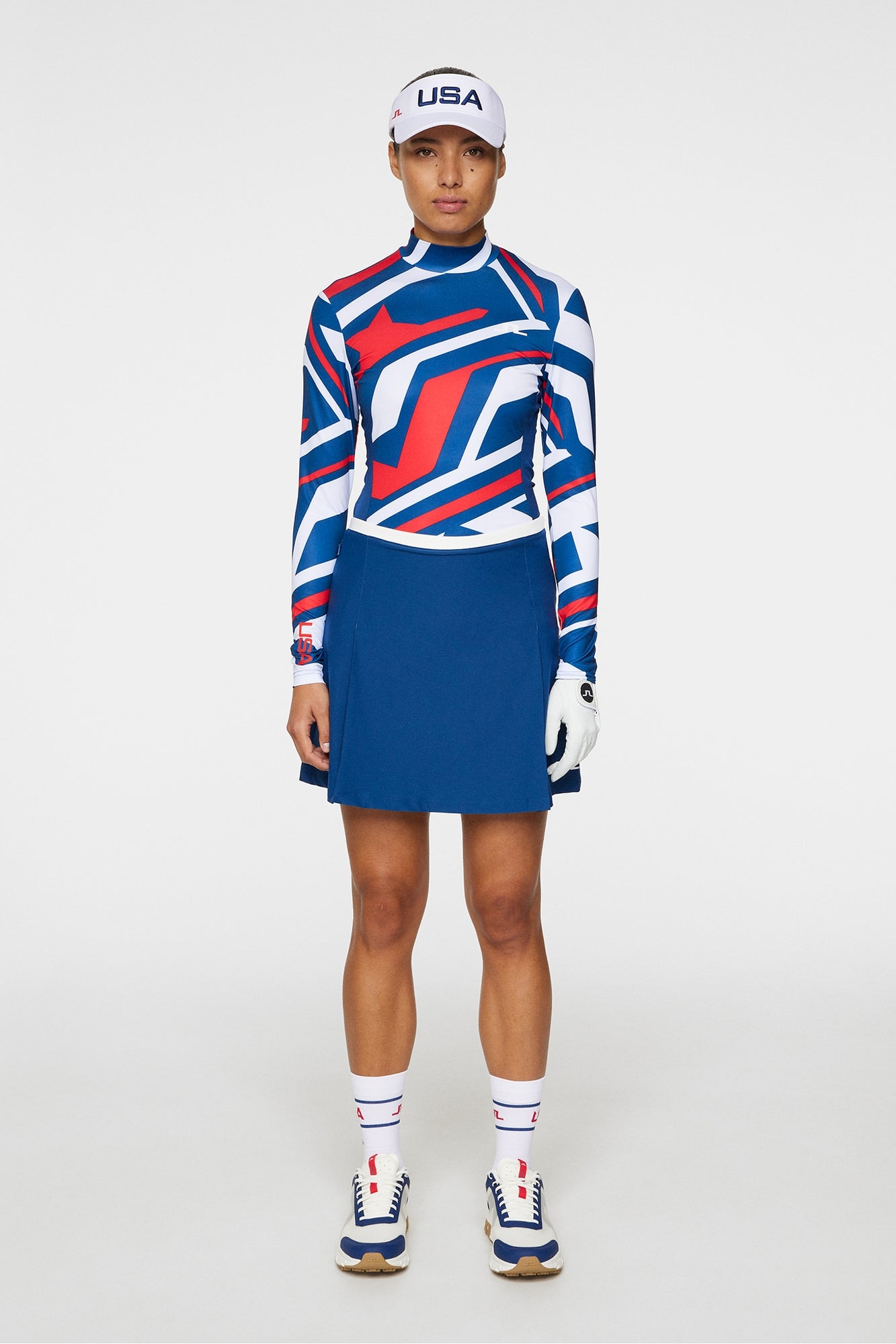 Women | Sylvie Compression Top | Us Golf Red