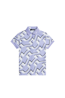 Women | Tour Tech Print Polo | Bridge Wave Sweet Lavender