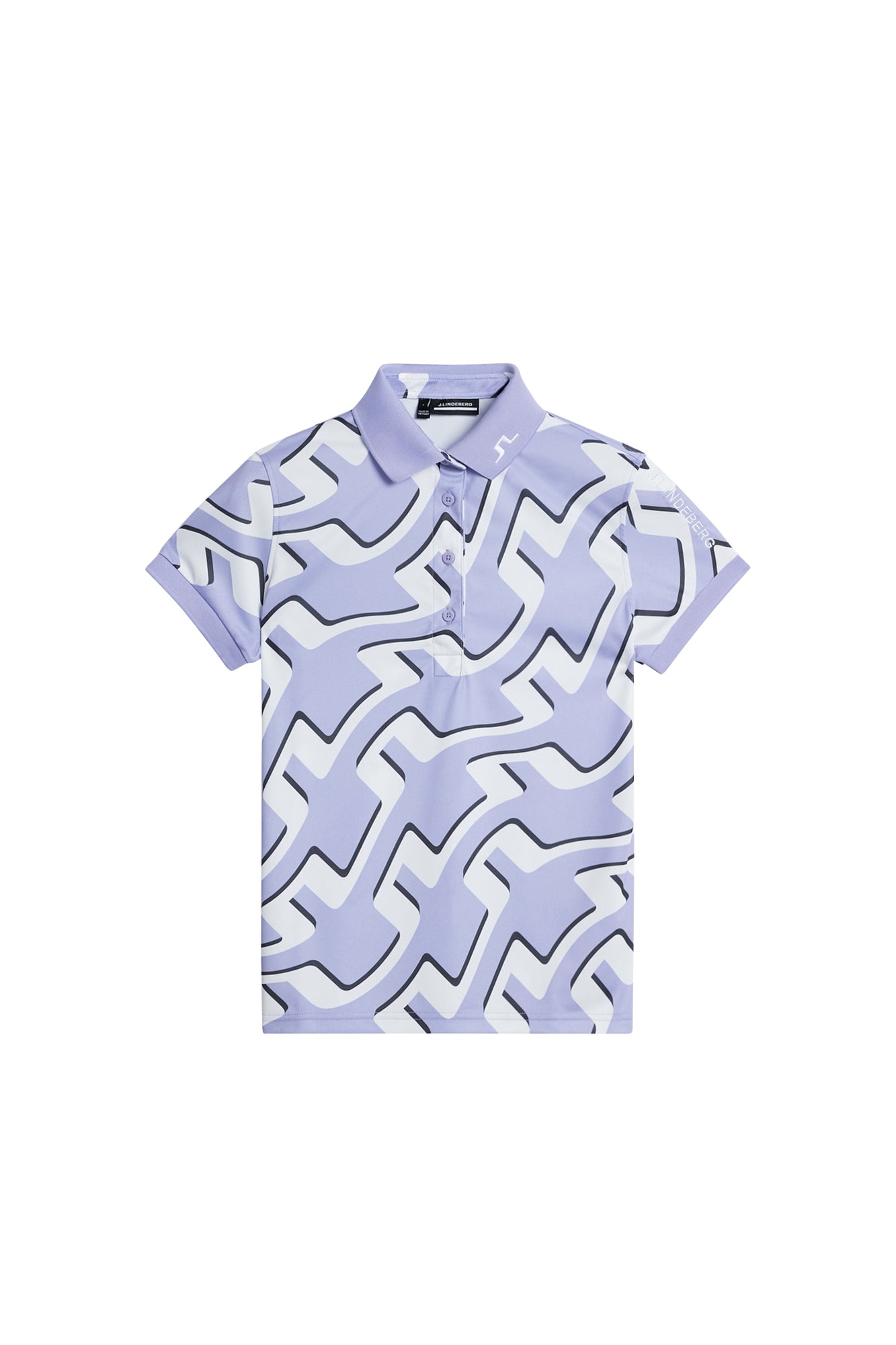 Women | Tour Tech Print Polo | Bridge Wave Sweet Lavender