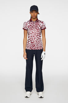 Women | Tour Tech Print Polo | Glitch Leo Lime