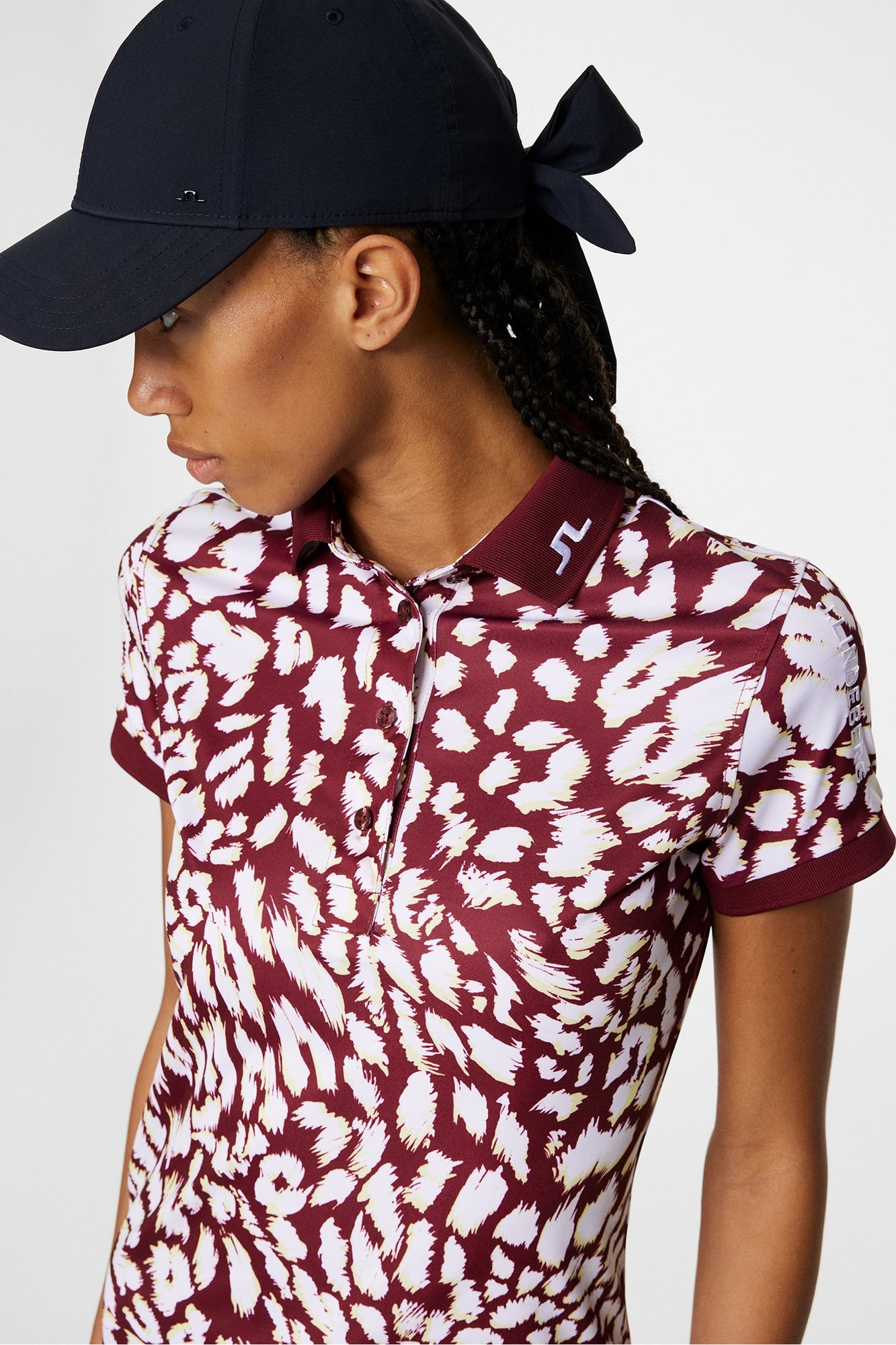 Women | Tour Tech Print Polo | Glitch Leo Lime