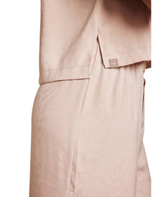 Women | Washed Satin Jacquard Cropped Shirt | Feather