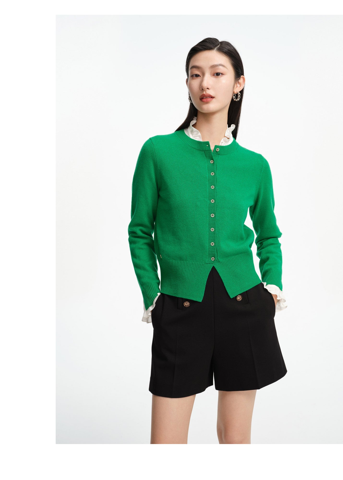 Wool Cardigan | Green