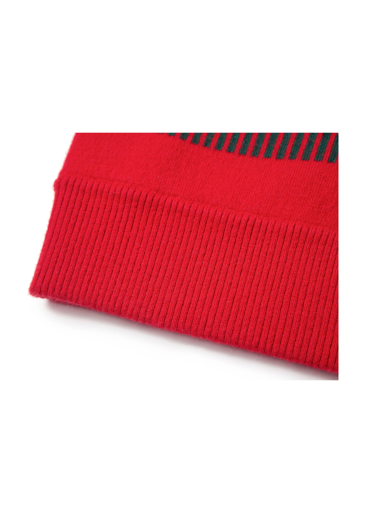 Woolen Knit Cardigan | Red