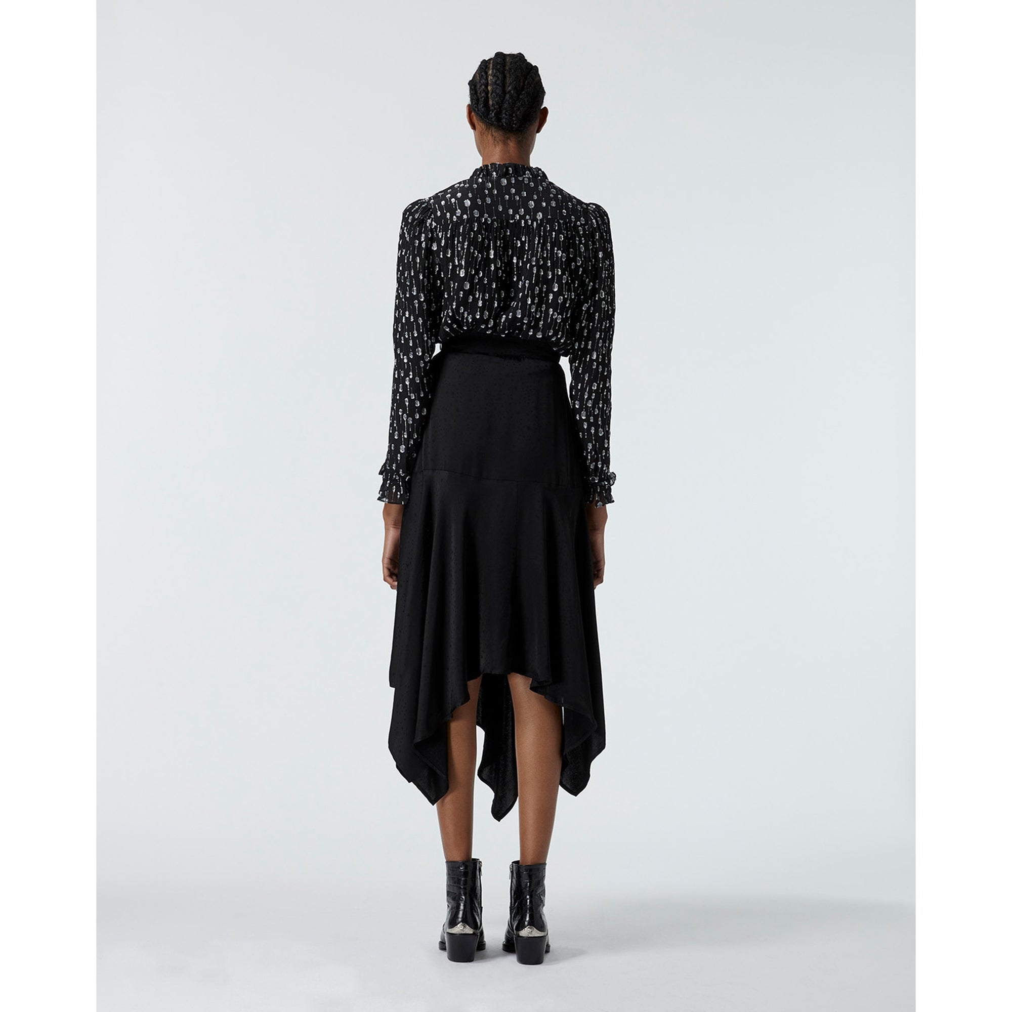 Wrap Skirt With Star Print | Women | Black