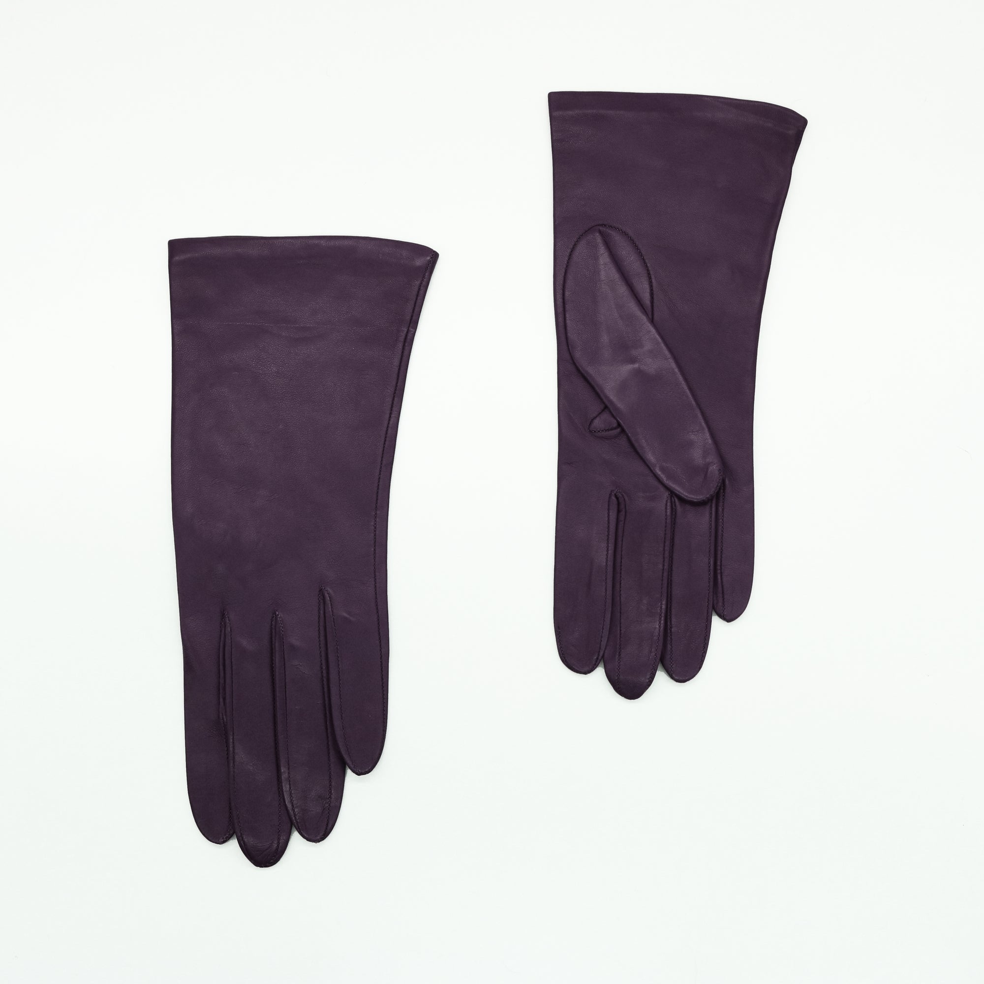 Womens | Silk Lined Leather Gloves | Dark Currant