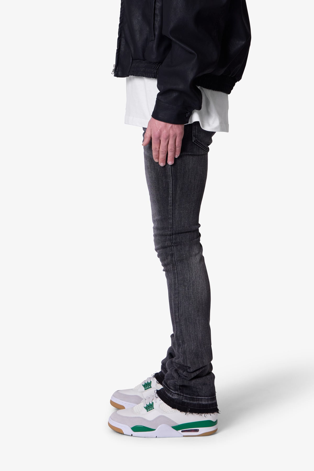 X514 Skinny Stacked Denim | Washed Black