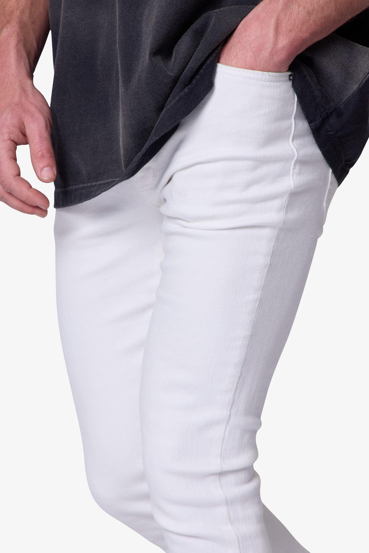 X514 Skinny Stacked Denim | White
