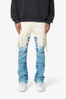 X634 Cargo Skinny Stacked Denim | Blue x White