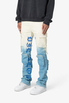 X634 Cargo Skinny Stacked Denim | Blue x White