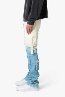X634 Cargo Skinny Stacked Denim | Blue x White