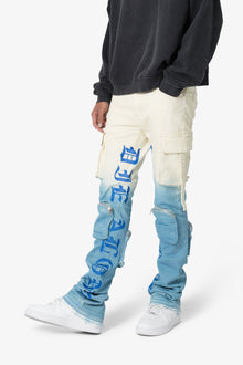 X634 Cargo Skinny Stacked Denim | Blue x White