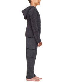 Youth | Cozychic Cable Hoodie | Carbon