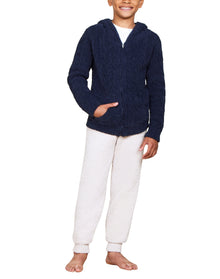 Youth | Cozychic Cable Hoodie | Indigo