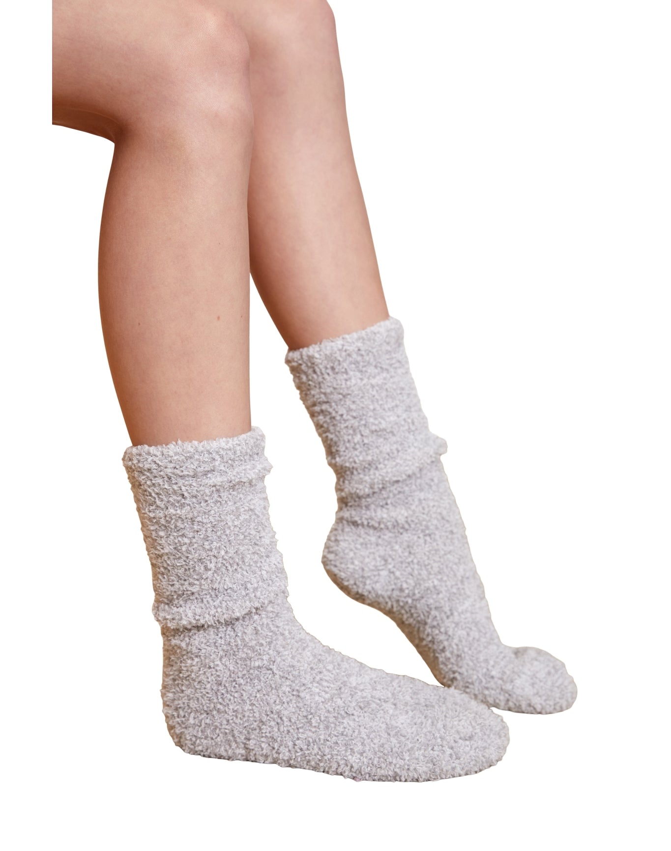 Youth | Cozychic Heathered Socks | He Pewter-White