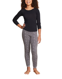 Youth | Cozychic Ultra Lite Leopard Legging | Graphite-Carbon