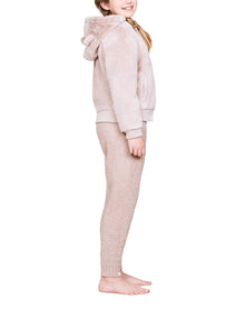 Youth | Faux Fur Bear Bomber | Antique Taupe