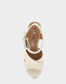 Zephyr Sandal | Eggnog Leather