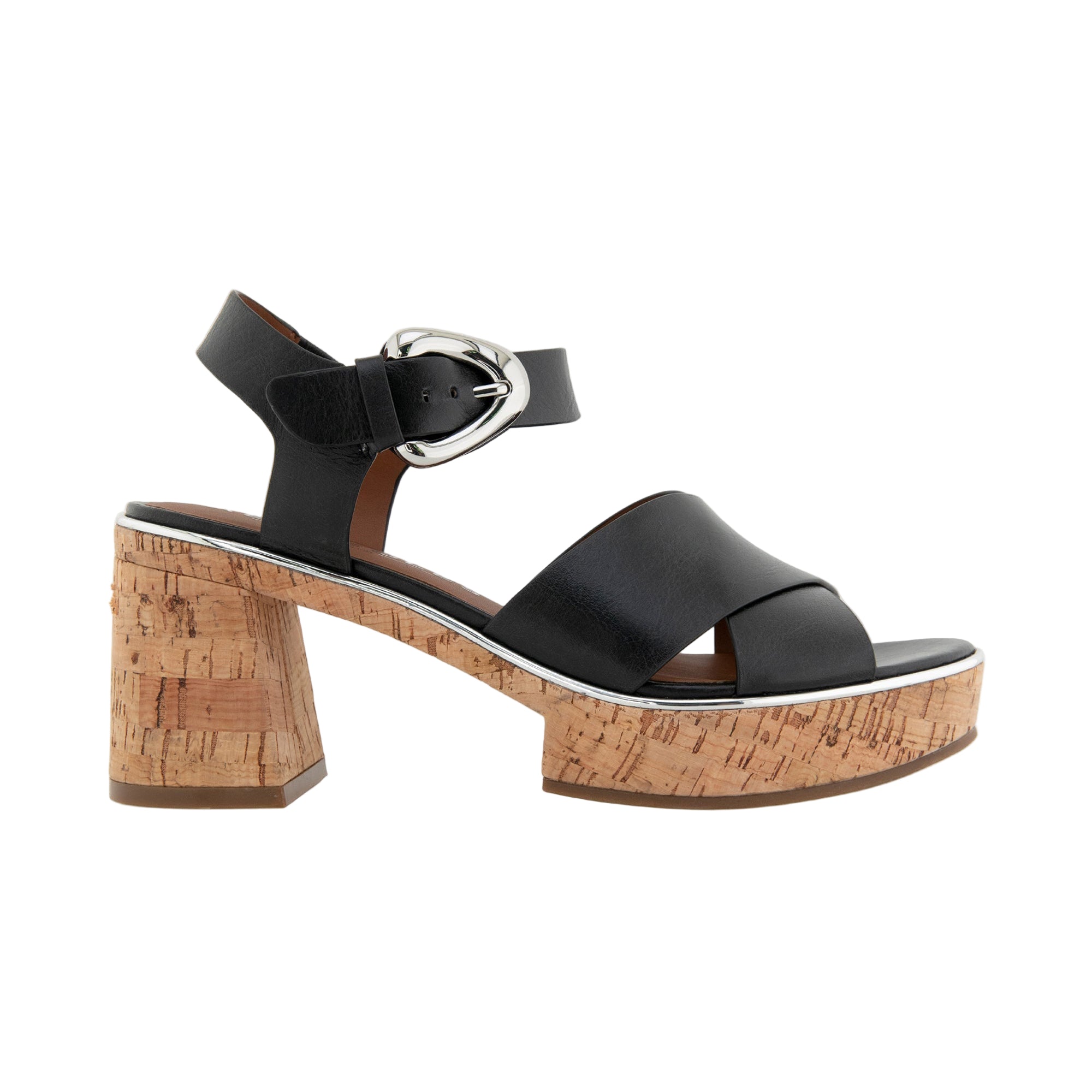 Zephyr Sandal | Black Burnished Leather