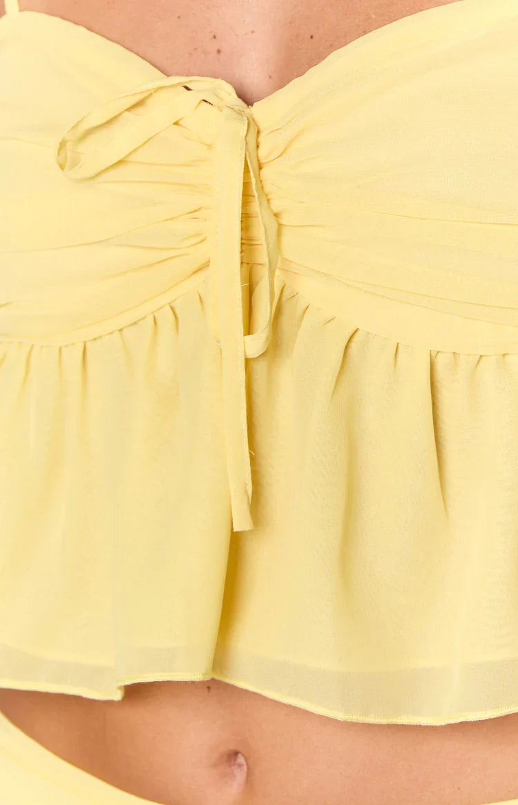 Zyra Crop Top | Yellow
