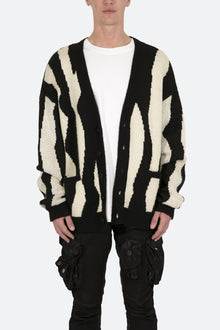 Zebra Cardigan | Black x Natural
