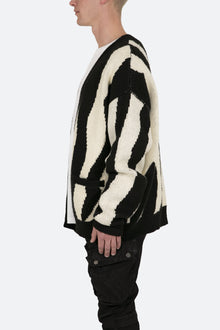 Zebra Cardigan | Black x Natural