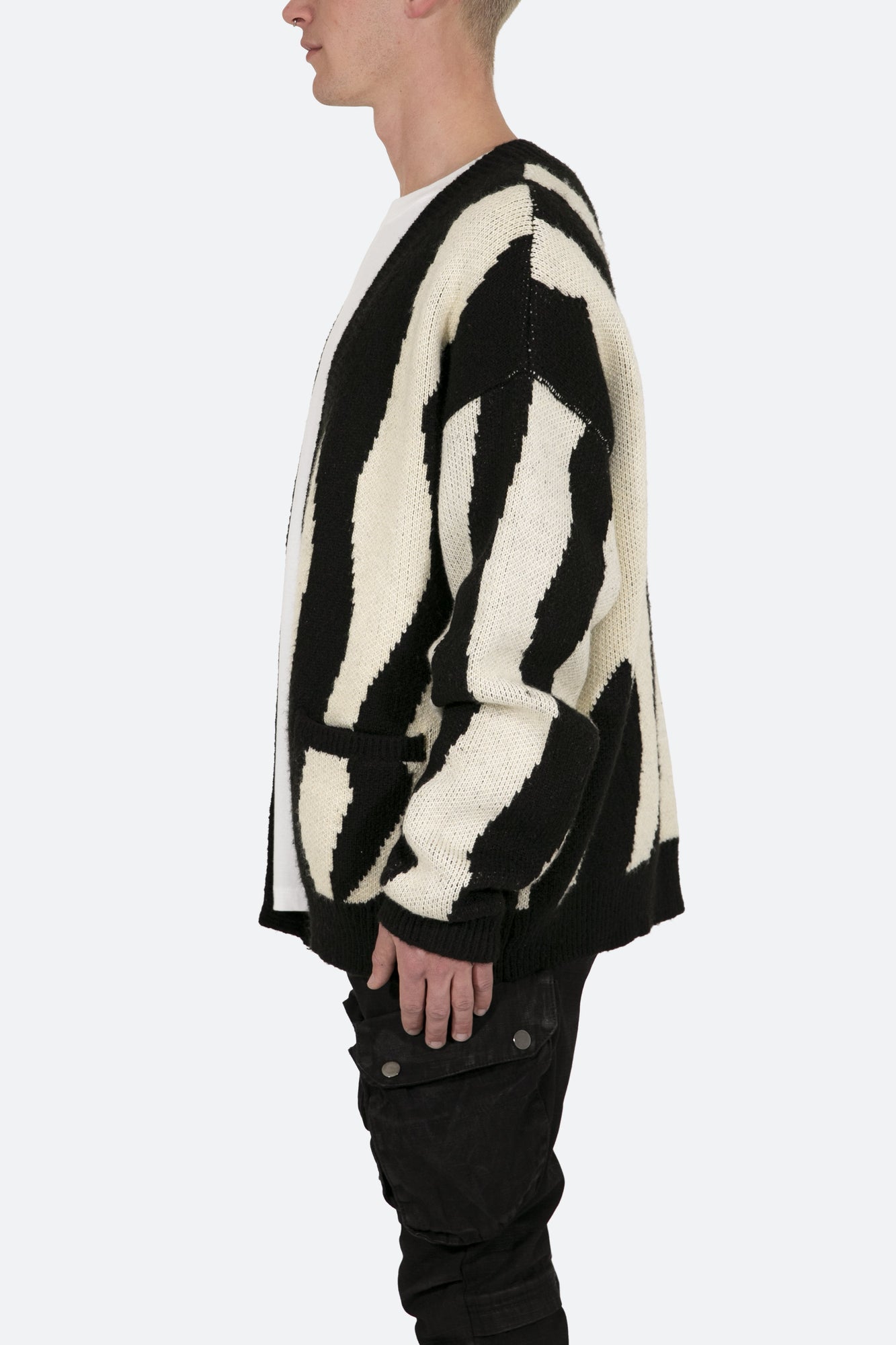 Zebra Cardigan | Black x Natural