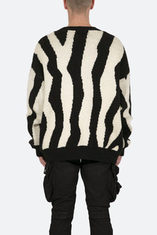 Zebra Cardigan | Black x Natural