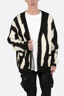 Zebra Cardigan | Black x Natural