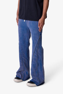 Zipper Flare Sweatpants | Blue