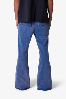 Zipper Flare Sweatpants | Blue