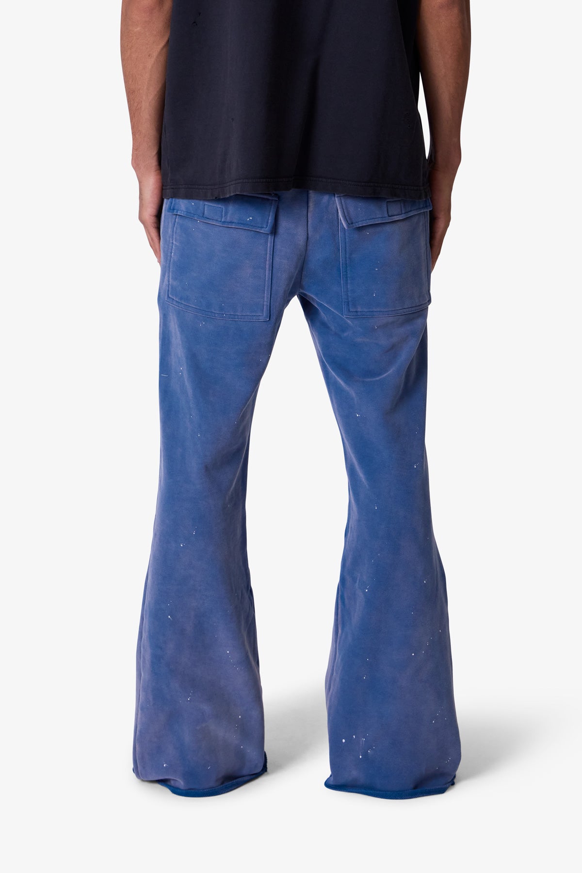 Zipper Flare Sweatpants | Blue
