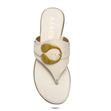 Glam Sandal Flat | Eggnog Faux Nappa