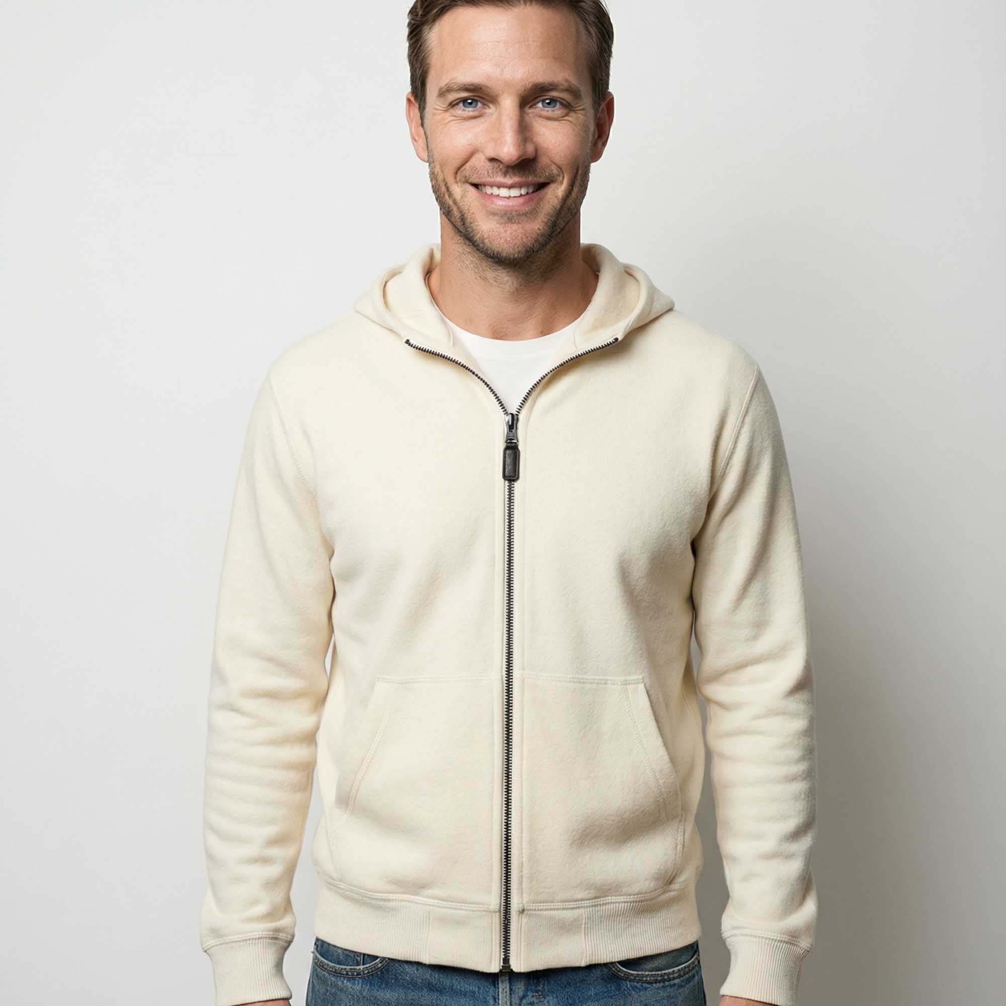 Men | Verbier Zip Up | Ivory