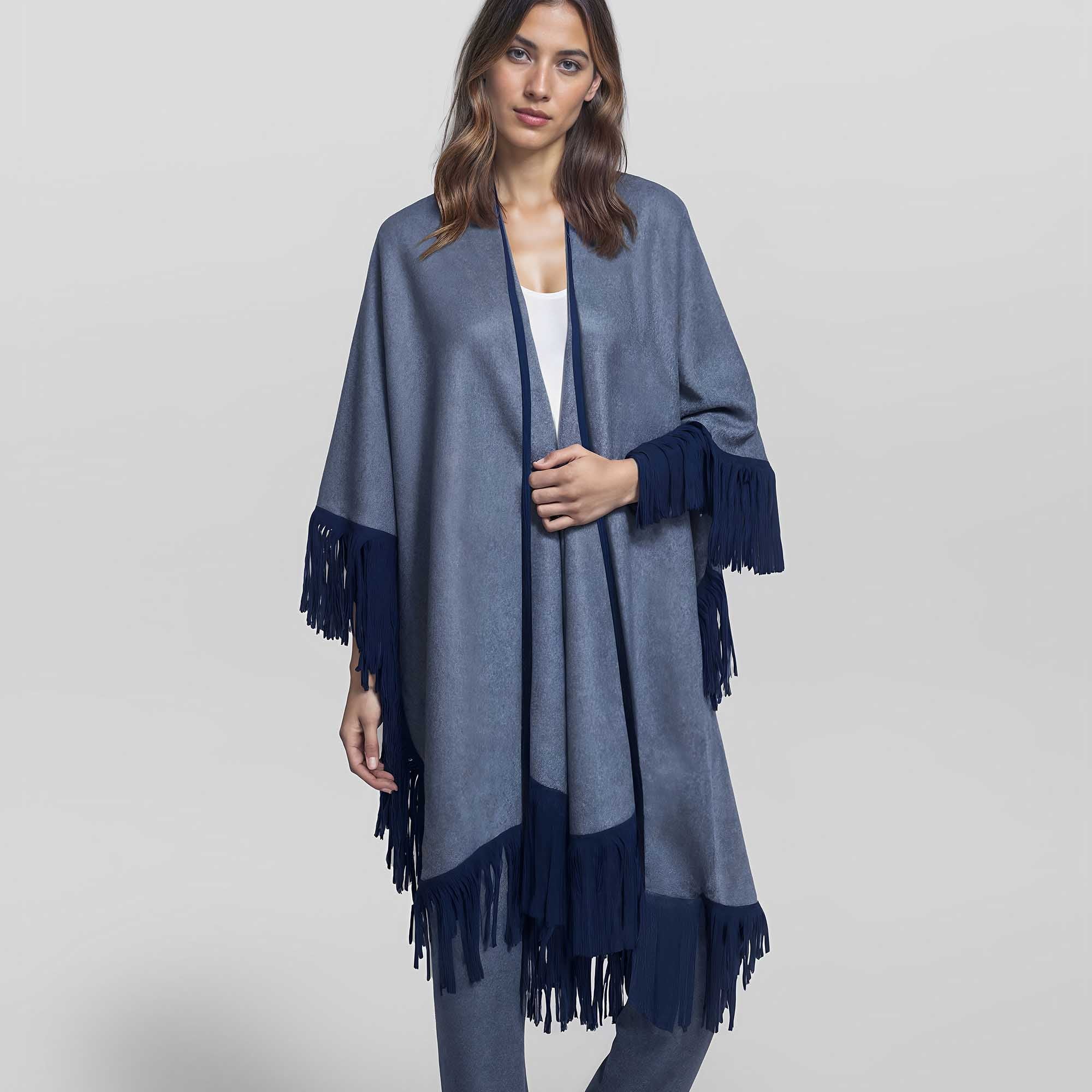 Women | Santa Fe Cape | Denim Blue