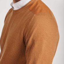 Men | Vicuna Saddle Shoulder Crew Neck for Men | Natural