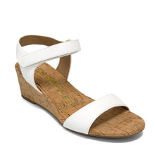 Wel Sandal Wedge | Bright White Faux Nappa
